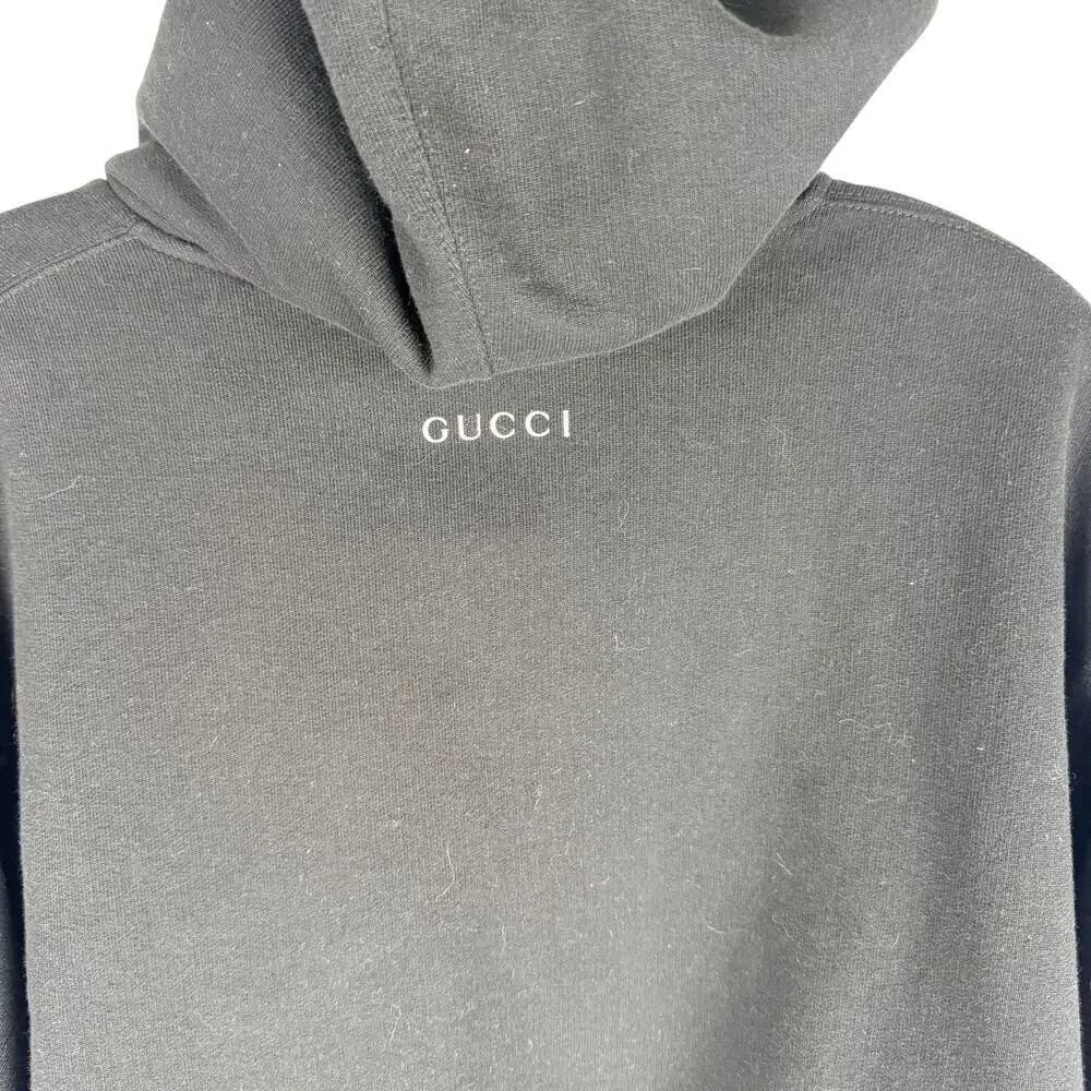 New Gucci x Disney Donald Duck Oversized Hoodie Sweatshirt Black Size S